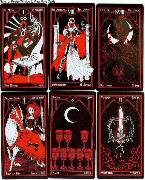 Cruel Things Tarot Deck, Anime Tarot, Gothic Tarot, Fortune Cruel Things Tarot Deck, Anime Tarot, Gothic Tarot, Fortune