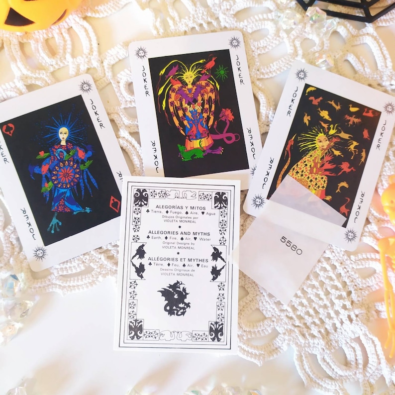 Fortune Telling Cartomancy Vintage Playing Cards Fournier 1990s Allegories And Myths Playing Cards