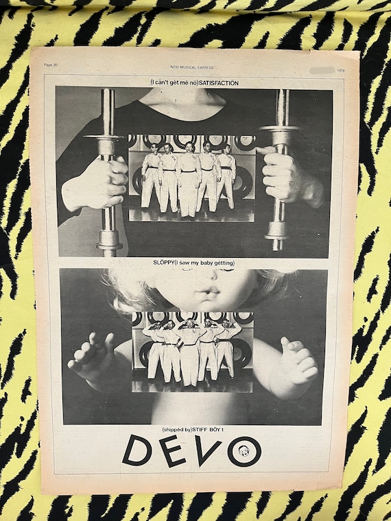Original 1978 Devo Advert/poster, Rare Vintage Poster