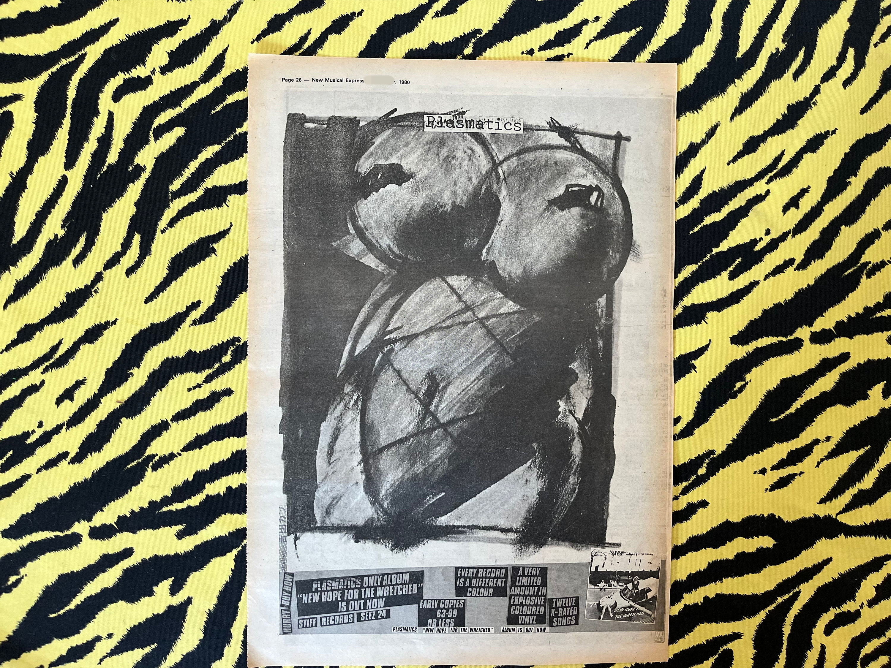 Original 1980 Plasmatics Advert/poster, Rare Vintage Poster 