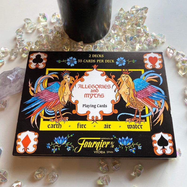 Fortune Telling Cartomancy Vintage Playing Cards Fournier 1990s Allegories And Myths Playing Cards