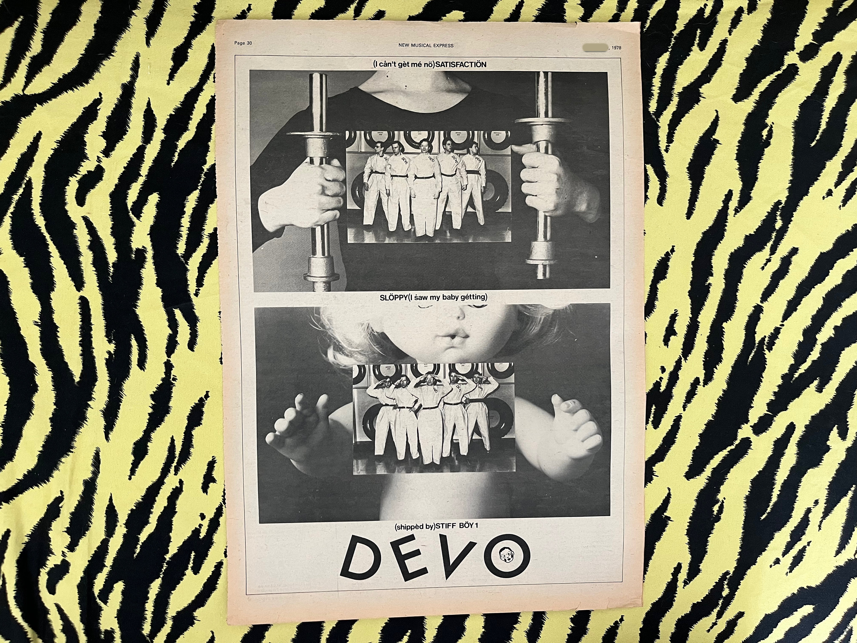 Original 1978 Devo Advert/poster, Rare Vintage Poster