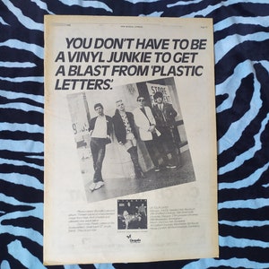 Original 1978 Blondie Advert/Poster , Rare Vintage Poster &quot;Plastic Letters&quot; Punk Synth pop New wave Debbie Harry Chris Stein Clem Burke CBGB