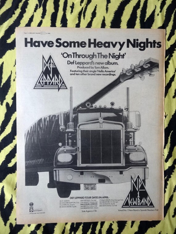 Original 1980 Def Leppard Advert/poster, Rare Vintage Poster 