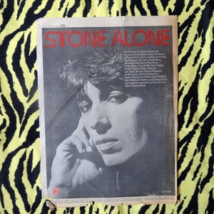 Original 1976 Bill Wyman Advert Poster, Rare Vintage Poster, &quot;Stone Alone&quot; Rock Poster, Rock & Roll, Vintage Paper, Rolling Stones