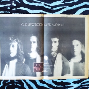 Originale 1974 Slade Double Advert/Poster, Poster vintage raro, Slade "Old New...." Poster rock, Punk, New Wave, Glam Rock Vintage Paper Print