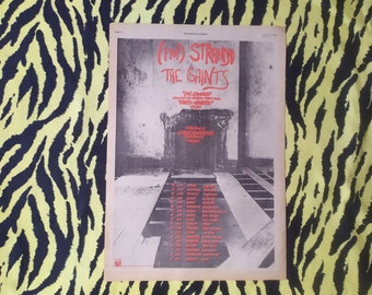 Original 1977 The Saints Tour Advert/Poster, Rare Vintage Poster "Im Stranded" Rock Poster, New Wave, Punk, Chris Bailey Radio Birdman
