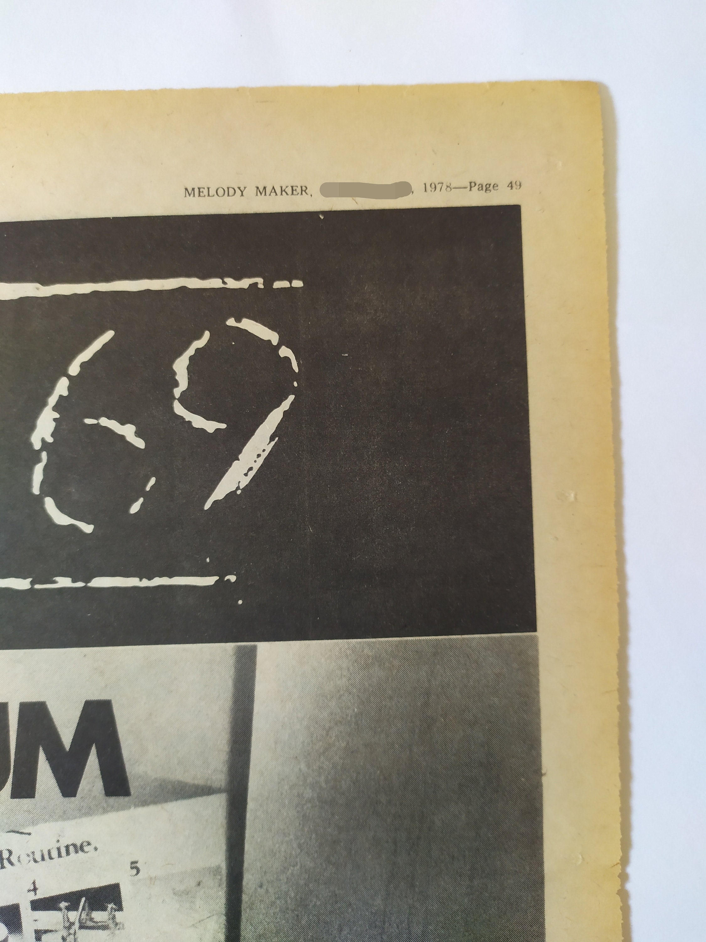 Original 1978 Sham 69 Advert/poster, Rare Vintage Poster Sham 69