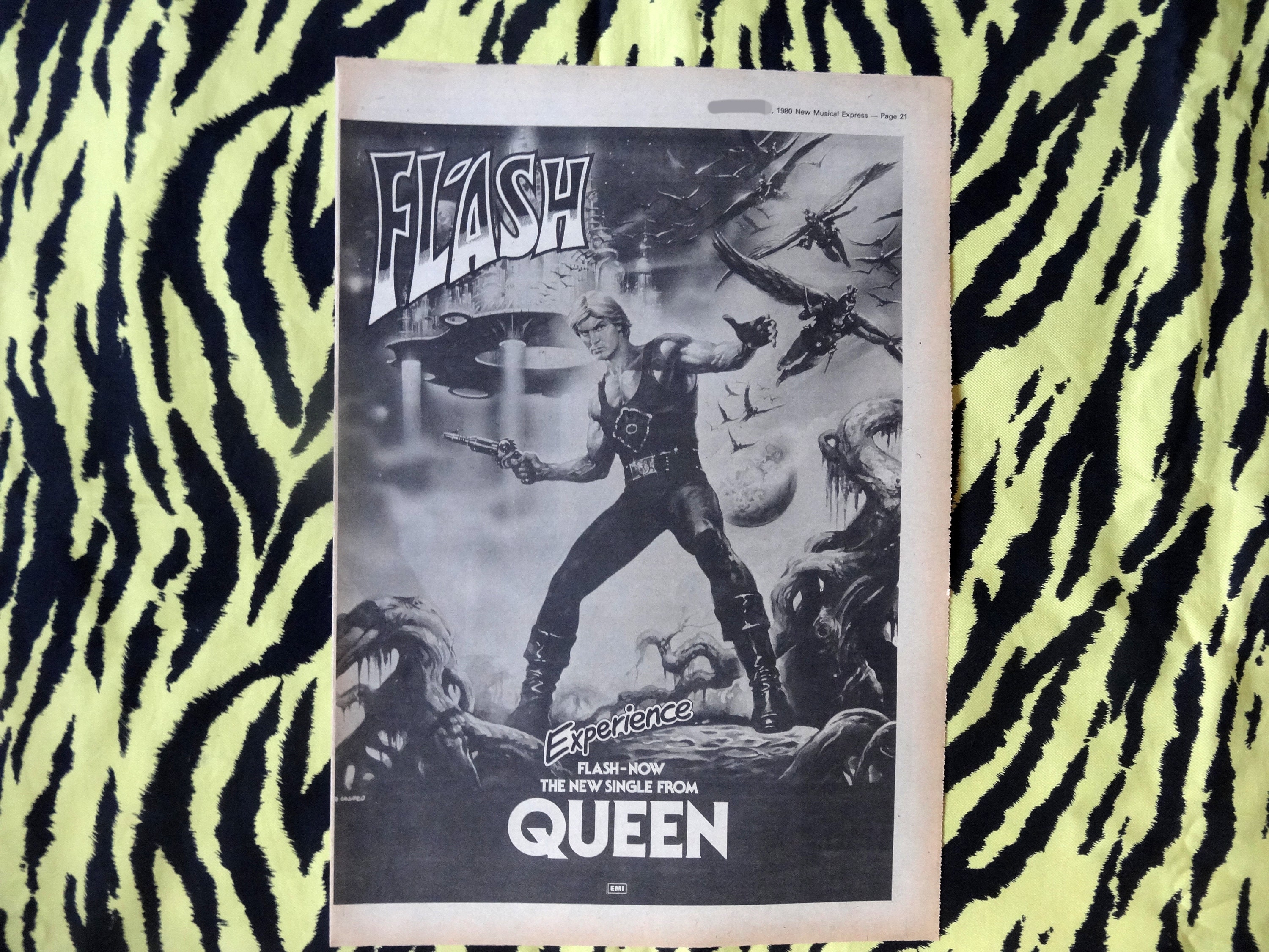 Original 1980 Flash/queen Advert/poster, Rare Vintage Poster 
