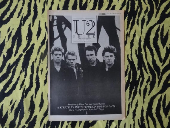 Original 1984 U2 Advert/poster, Rare Vintage Poster 