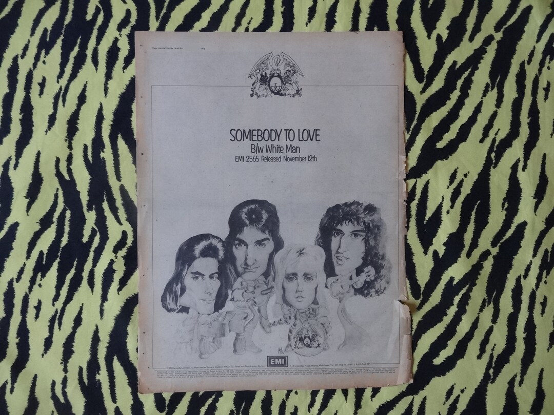 A_1976年昭和51年当時モノ!4面大判ポスターQUEENクィーン