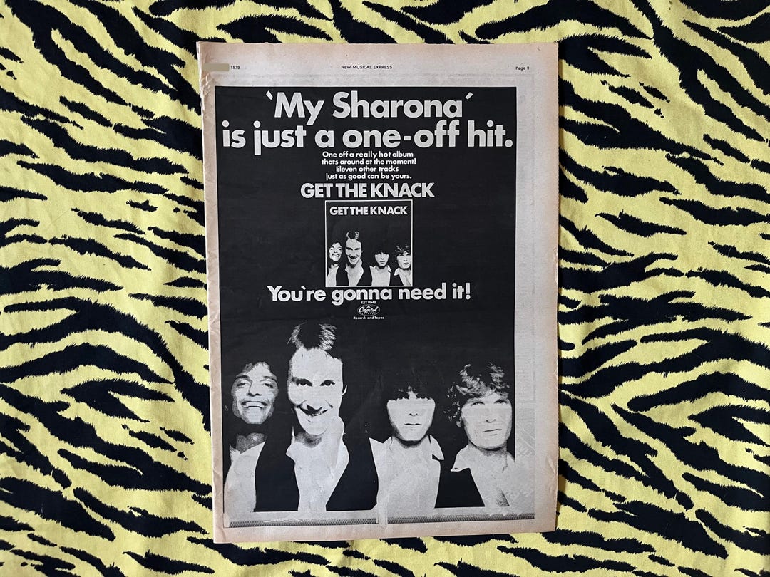 Original 1979 the Knack Advert/poster, Rare Vintage, 