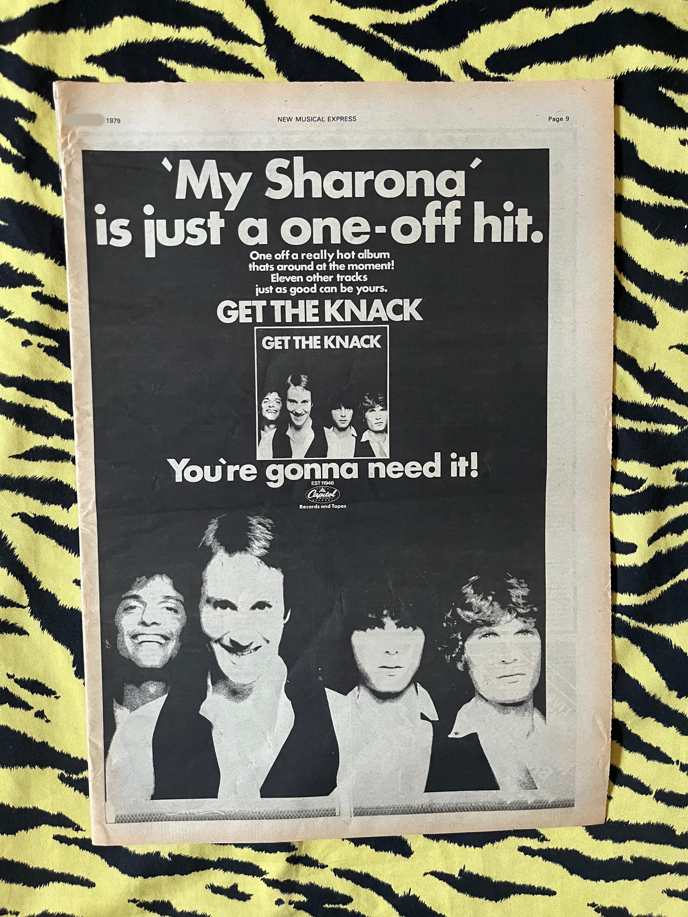Original 1979 the Knack Advert/poster, Rare Vintage, 