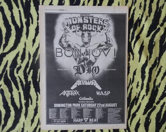 Monsters of Rock A3 Print - 1981 Donington Concert Poster - ACDC