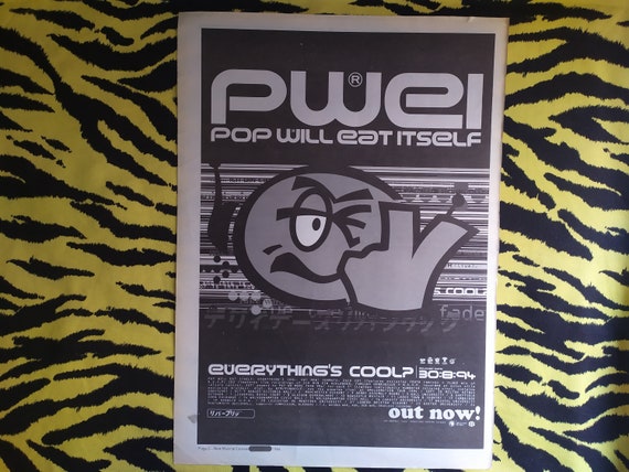 Original 1994 Pop Will Eat Itself Tour Advert/poster, Rare Vintage