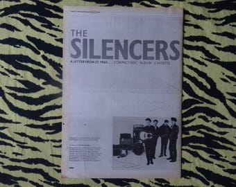 Original 1987 The Silencer's Tour Werbung/Poster, seltenes Vintage Poster ""A Letter From St Paul"" Poster, Punk, New Wave, Buzzcocks."