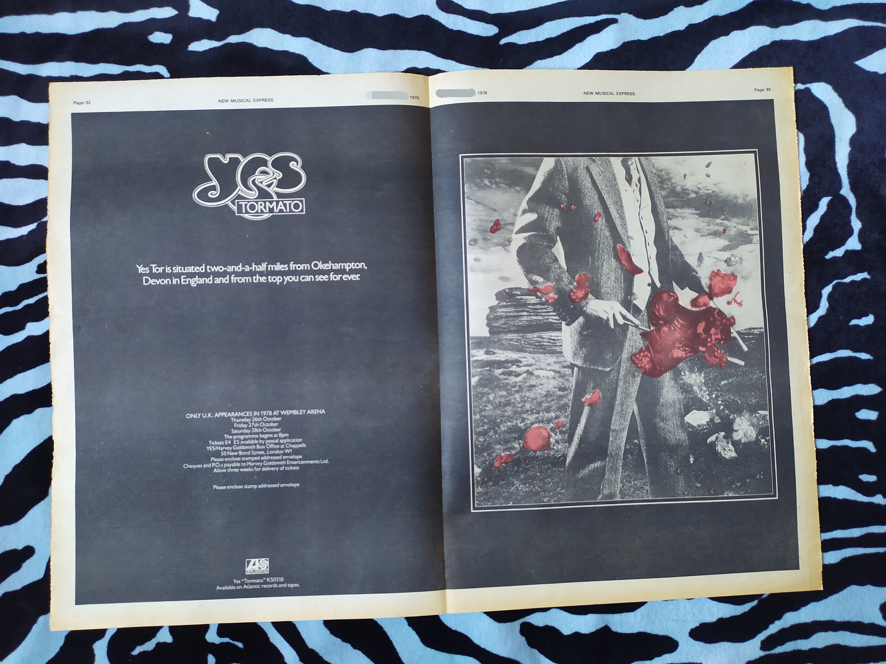 Original 1978 Yes Double Advert/poster, Rare Vintage Poster, Yes tormato  Rock Poster, New Wave, Vintage Paper - Etsy UK