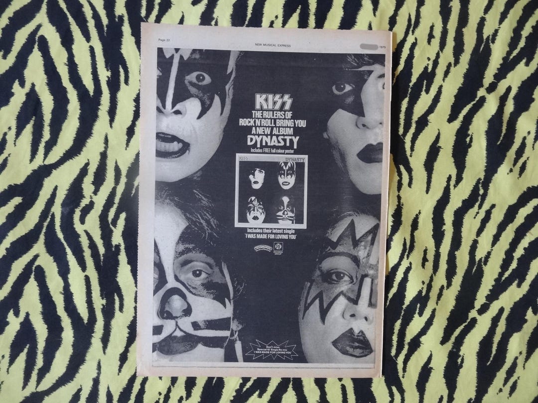 Original 1979 Kiss Advert/poster, Rare Vintage Poster 