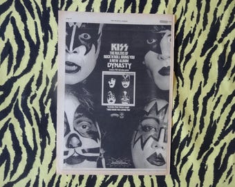 KISS ネオン ブラックライト ポスター ベルベット フロック 音楽記念品