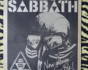 Original 1978 Black Sabbath Advert/poster, Rare Vintage Poster