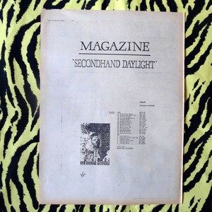 Original 1979 Magazine Advert/Poster, Rare Vintage Poster, Magazine &quot;Secondhand Daylight&quot; LP Rock Poster, punk New Wave, Vintage Paper Tour