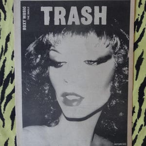 Original 1979 Roxy Music Advert/Poster, Rare Vintage Poster, Roxy Music &quot;Trash&quot; Rock Poster, Punk, New Wave, Vintage Paper