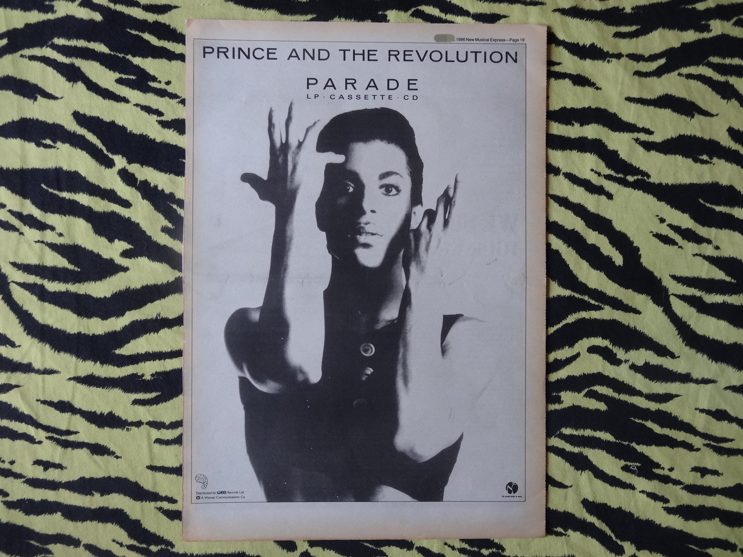 Original 1986 Prince and the Revolution Advert/poster, Rare