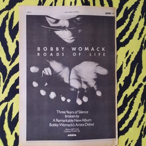 Original 1979 Bobby Womack Advert/Poster, Rare Vintage Poster &quot;New single&quot; Sam Cooke gospel soul rock and roll Sam Cooke R&B blues rock jazz