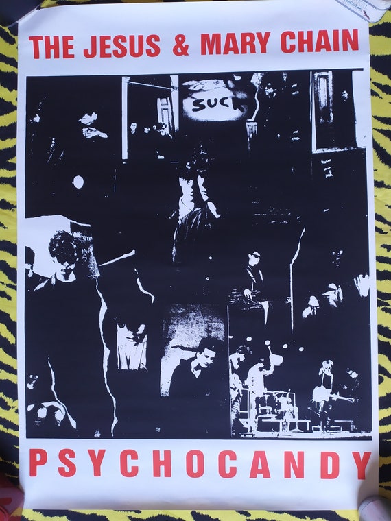 The JESUS & MARY Chain 1985 Psychocandy LP Promo Poster Very Rare