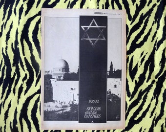 Original 1980 Siouxsie And The Banshees Advert/Poster, Rare Vintage Poster, ""Israel" Poster, Vintage Paper Print Post Punk Gothic Cure