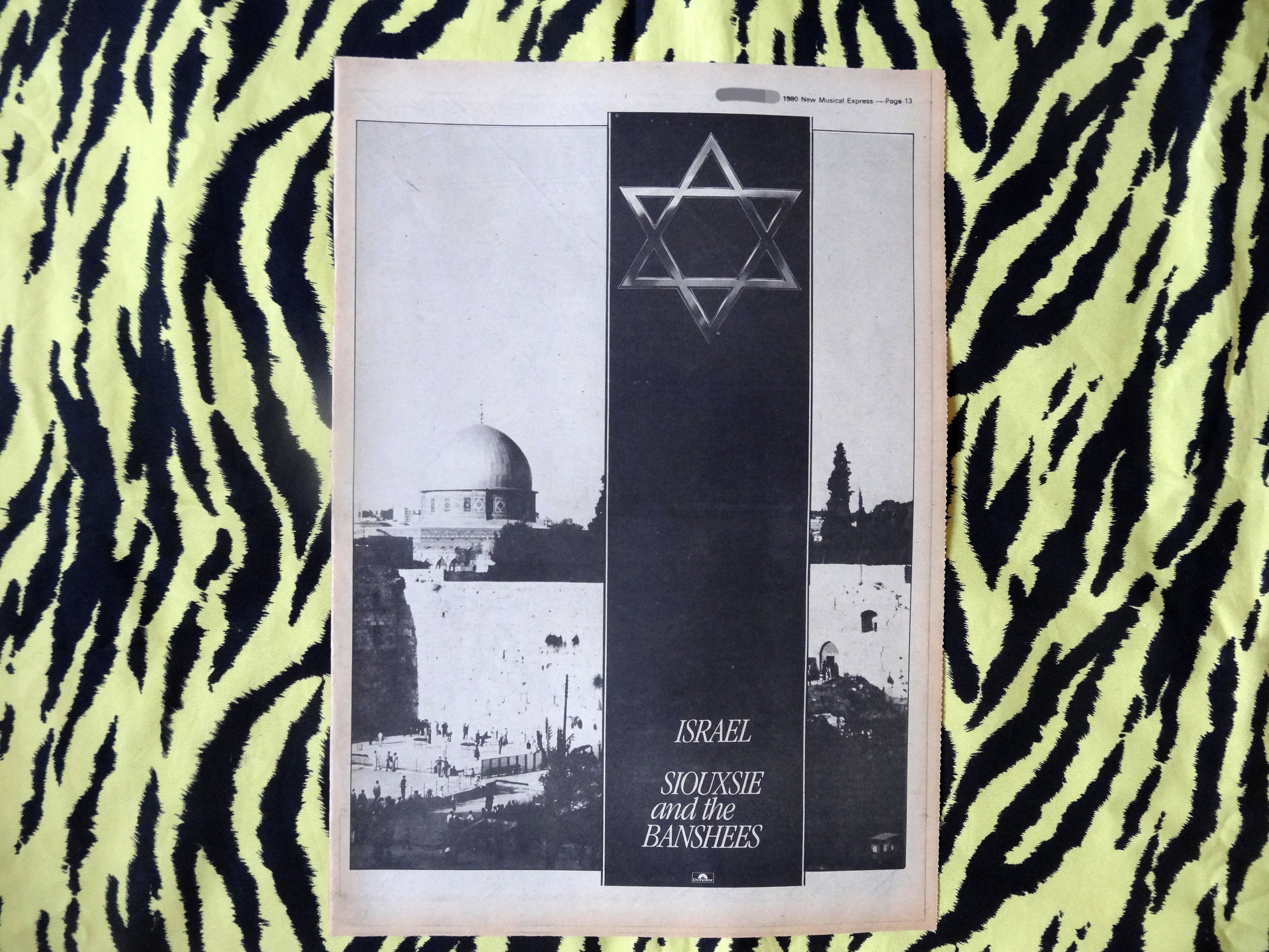 Original 1980 Siouxsie and the Banshees Advert/poster, Rare 