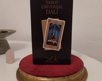 Jeu de tarots Salvador Dali vintage des années 1980, Tarot Dali universel, Rare, Édition or, diseur de bonne aventure, Lecteur de tarot, Épuisé