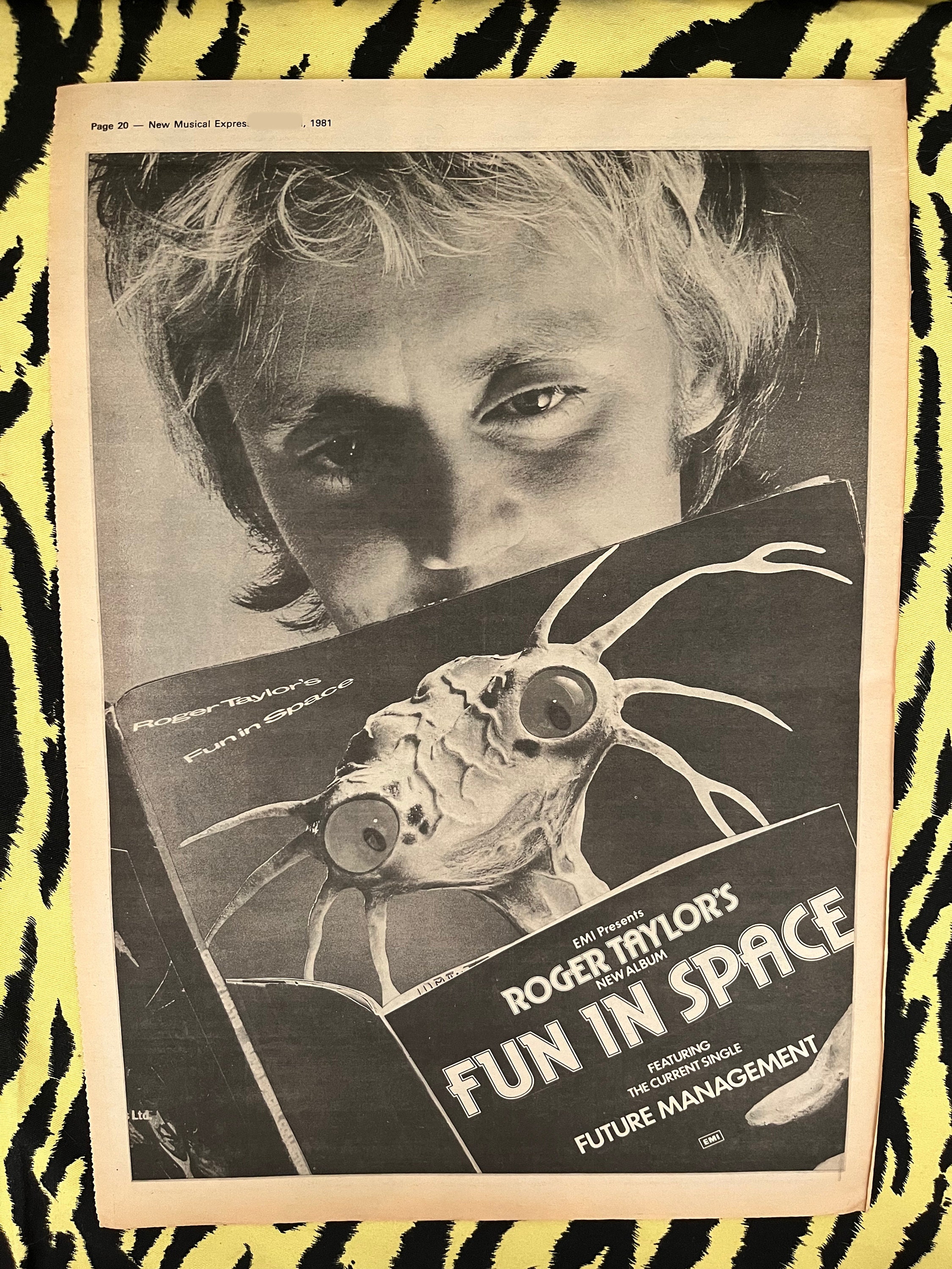 Original 1981 Roger Taylor's Advert/poster, Rare Vintage Poster