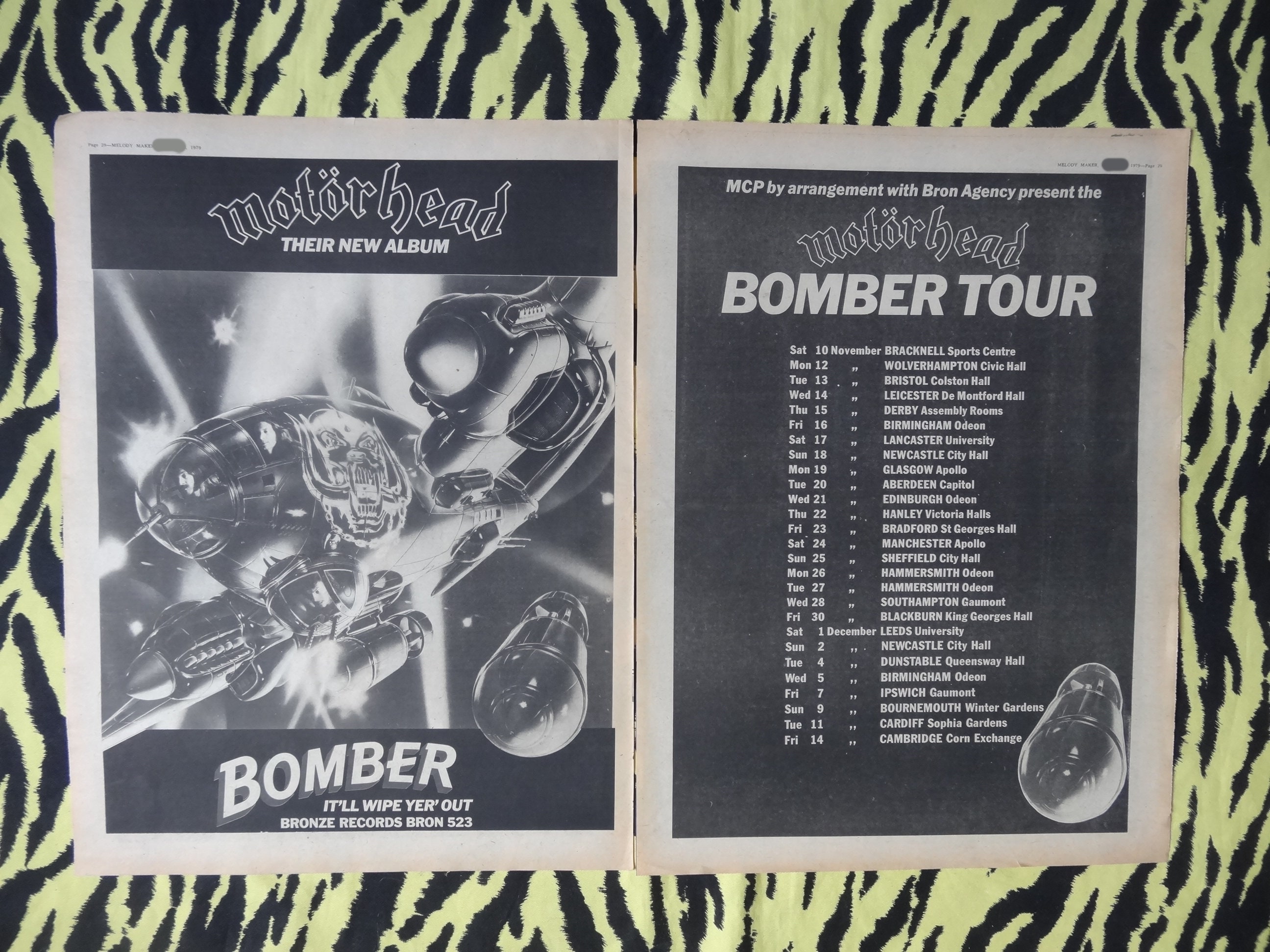 ヴィンテージ　Motörhead ポスター 2種類　1つはアルミ製￼￼￼ ヴィンテージ Motörhead ポスター 2種類 1つはアルミ製