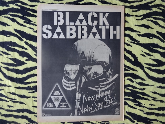 Original 1978 Black Sabbath Advert/poster, Rare Vintage Poster