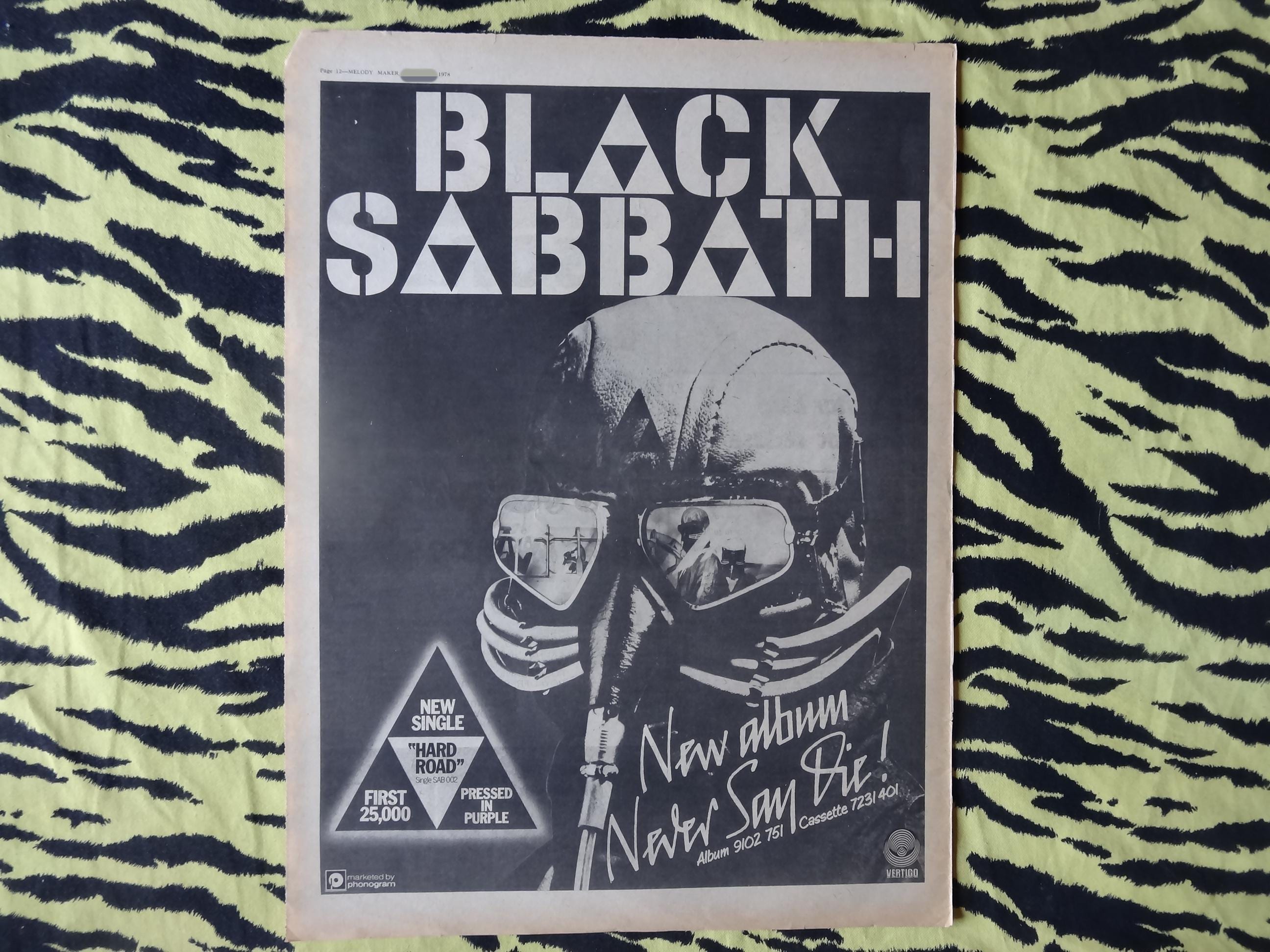 Black Sabbath The End ツアー シルクスクリーン ポスター Black Sabbath The End ツアー シルクスクリーン ポスター Black