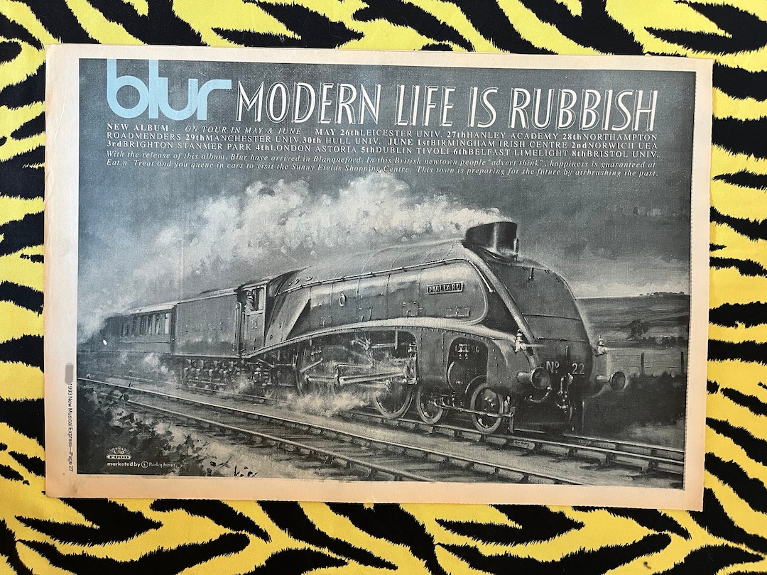 Original 1993 Blur Advert/poster, Rare Vintage Poster