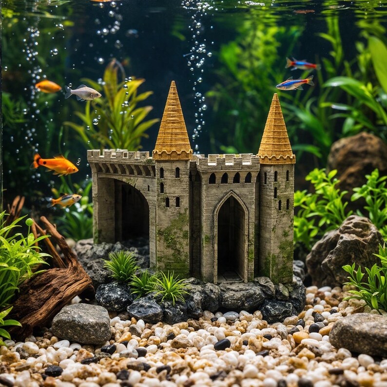 100 Aquarium Decor STL Bundle Fish Tank Accessories 3D Print Files 