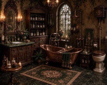 1:12 Poppenhuis Victoriaanse Apotheek Badkamer Set STL (Digitale Download)