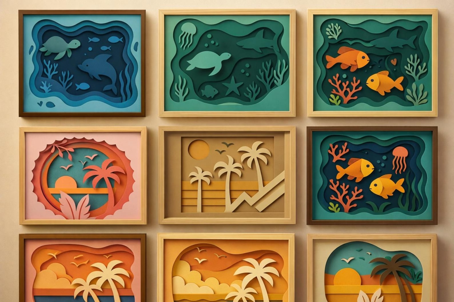100+ 3D Shadow Box SVG Bundle | Layered Paper Art SVG | Cricut & Laser ...