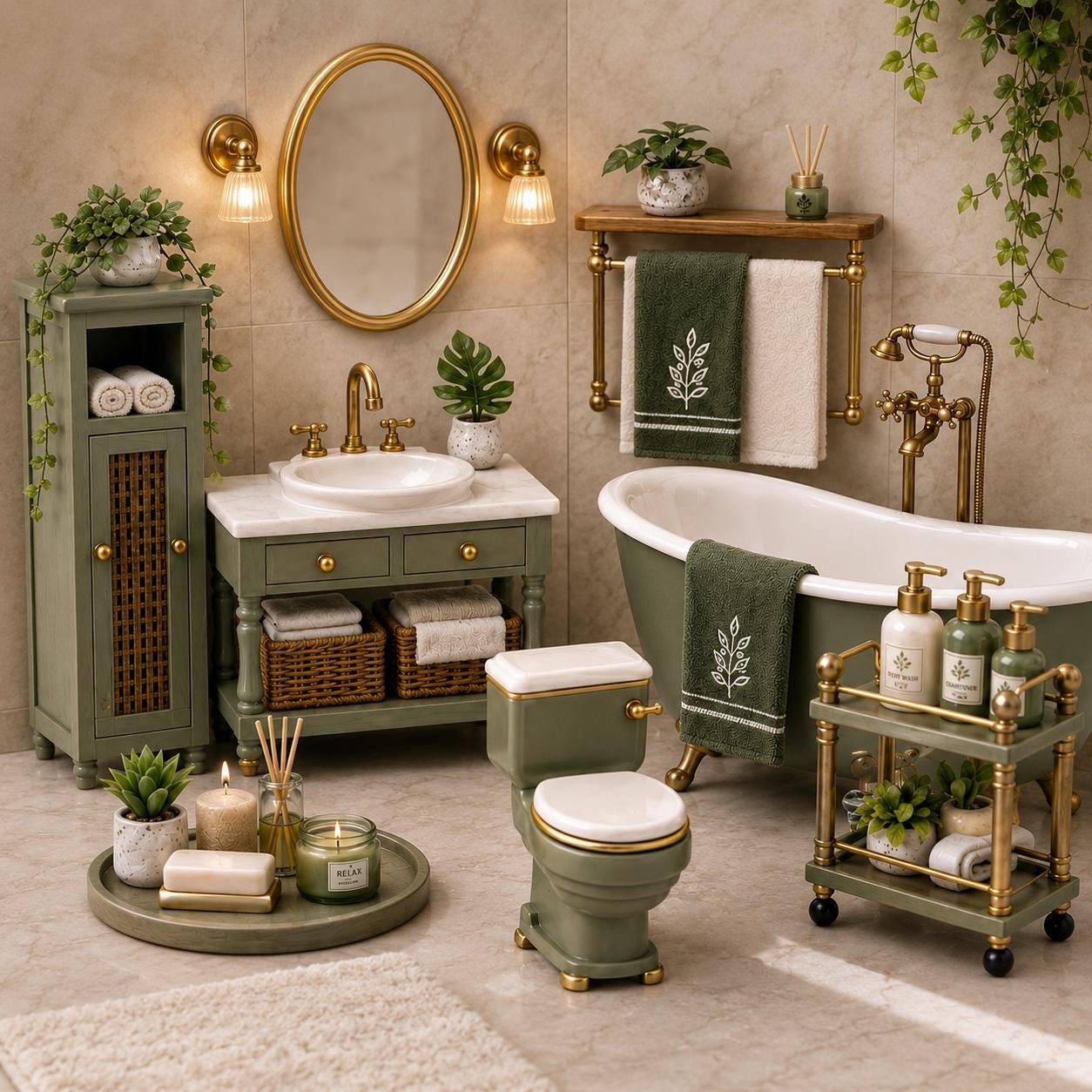 Dollhouse bathroom - Etsy 日本
