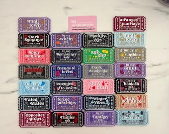 Bookish themed tickets