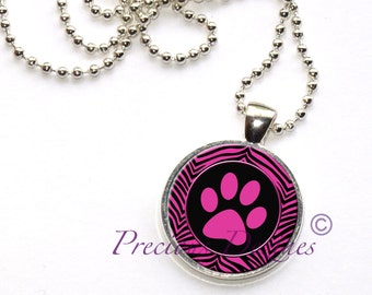 Beautiful Cat print Pendant Necklace