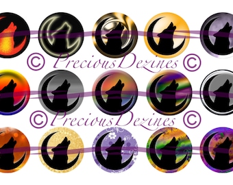 Howling Wolf collage sheet voor het maken van epoxy cabines, DIY sieraden, hangers, magneten, pinback knoppen, etc, 4x6 download, fles dop afbeeldingen