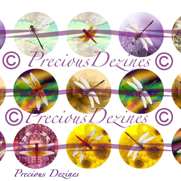 Dragonfly Bottle Cap Art Etsy