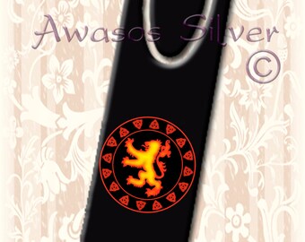 Metal bookmark with high quality printed original images. High quality metal bookmark. Scottish Lion Rampant