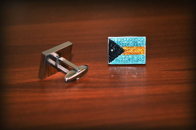 Bahamas Flag Cufflinks
