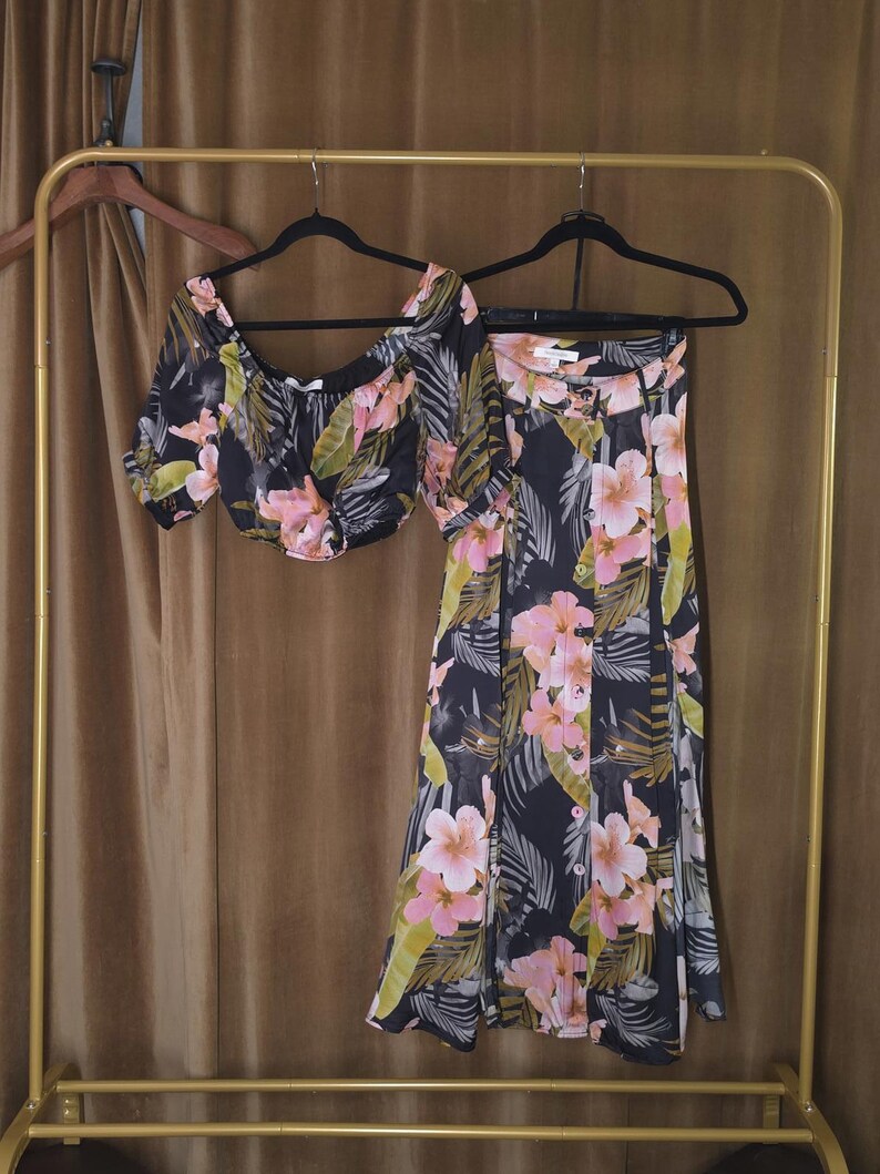 Conjunto de falda y top corto de mezcla de seda "Favorite Daughter" Talla 2 imagen 4