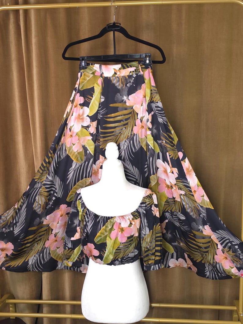 Conjunto de falda y top corto de mezcla de seda "Favorite Daughter" Talla 2 imagen 3