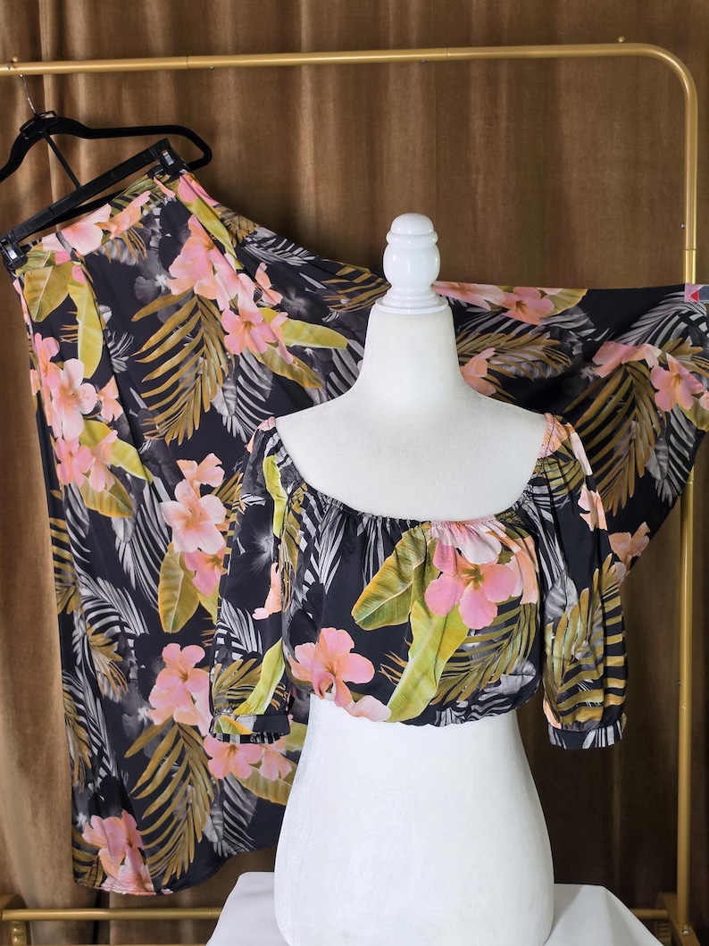 Conjunto de falda y top corto de mezcla de seda "Favorite Daughter" Talla 2 imagen 1